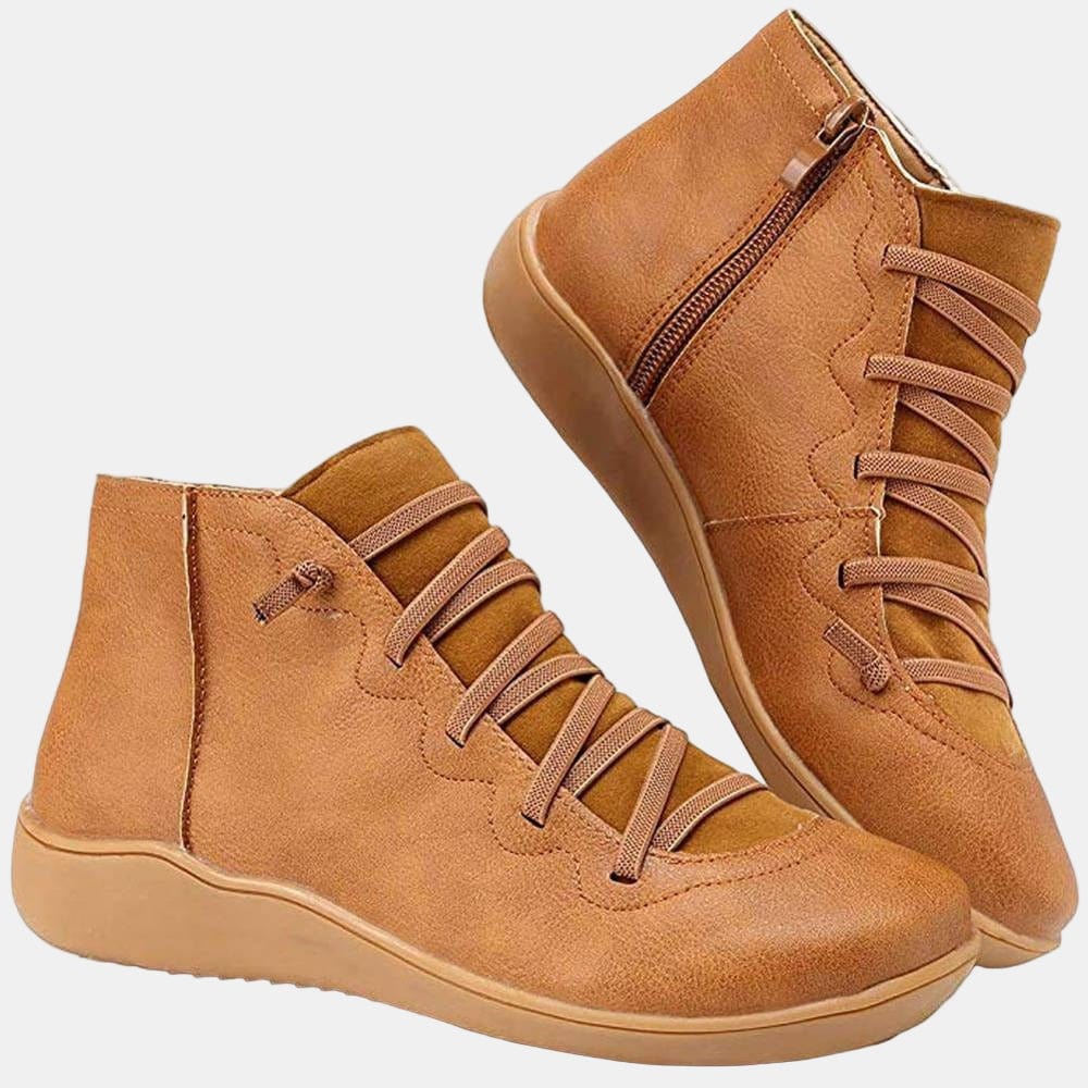 Avery Block Heel Lace-up Boots
