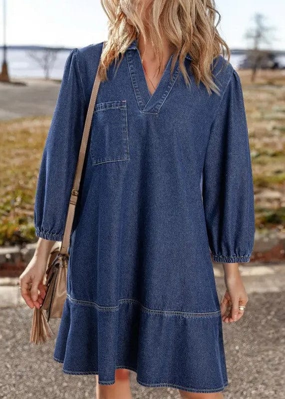Elodie Tiered Denim Dress