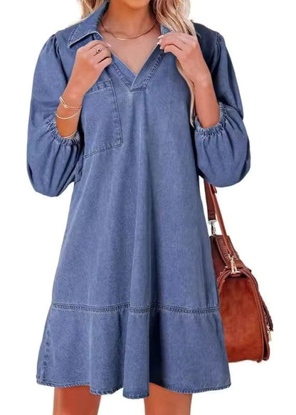 Elodie Tiered Denim Dress