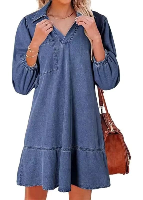 Elodie Tiered Denim Dress