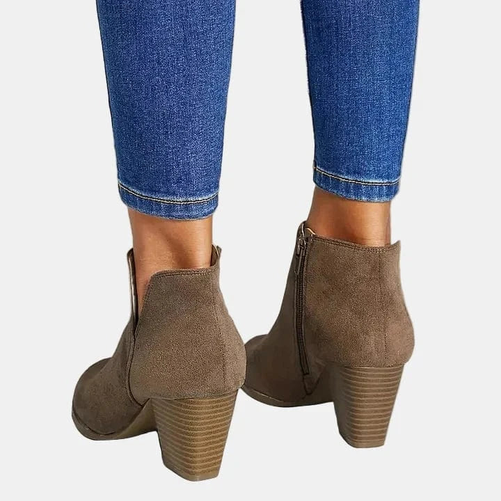 Marcy Croc-Effect Block Boot