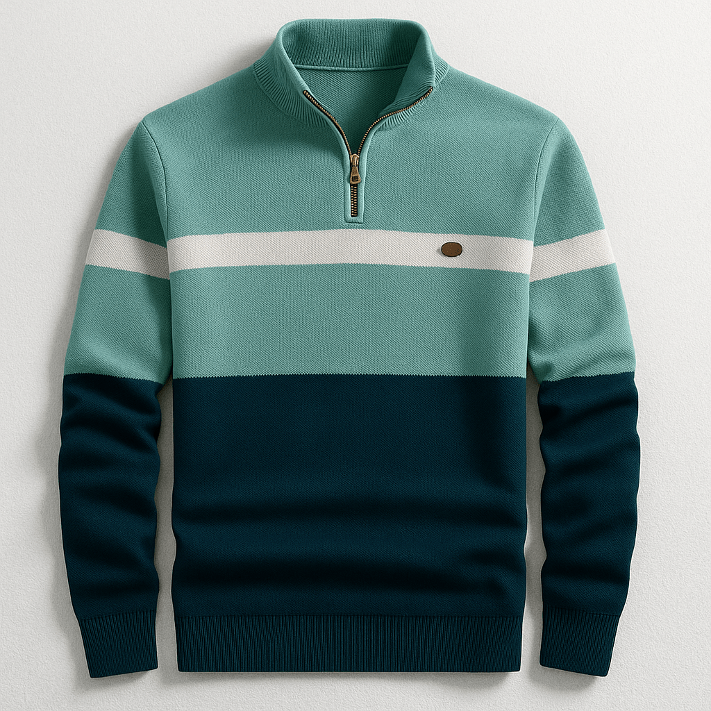 Atlas Two-Tone Zip Pullover