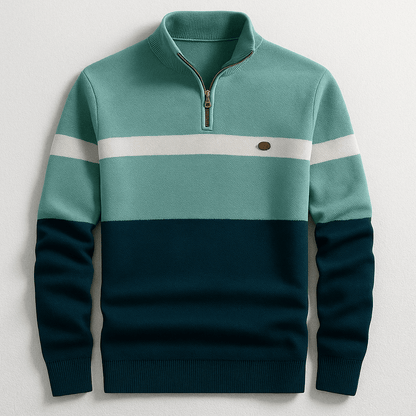 Atlas Two-Tone Zip Pullover