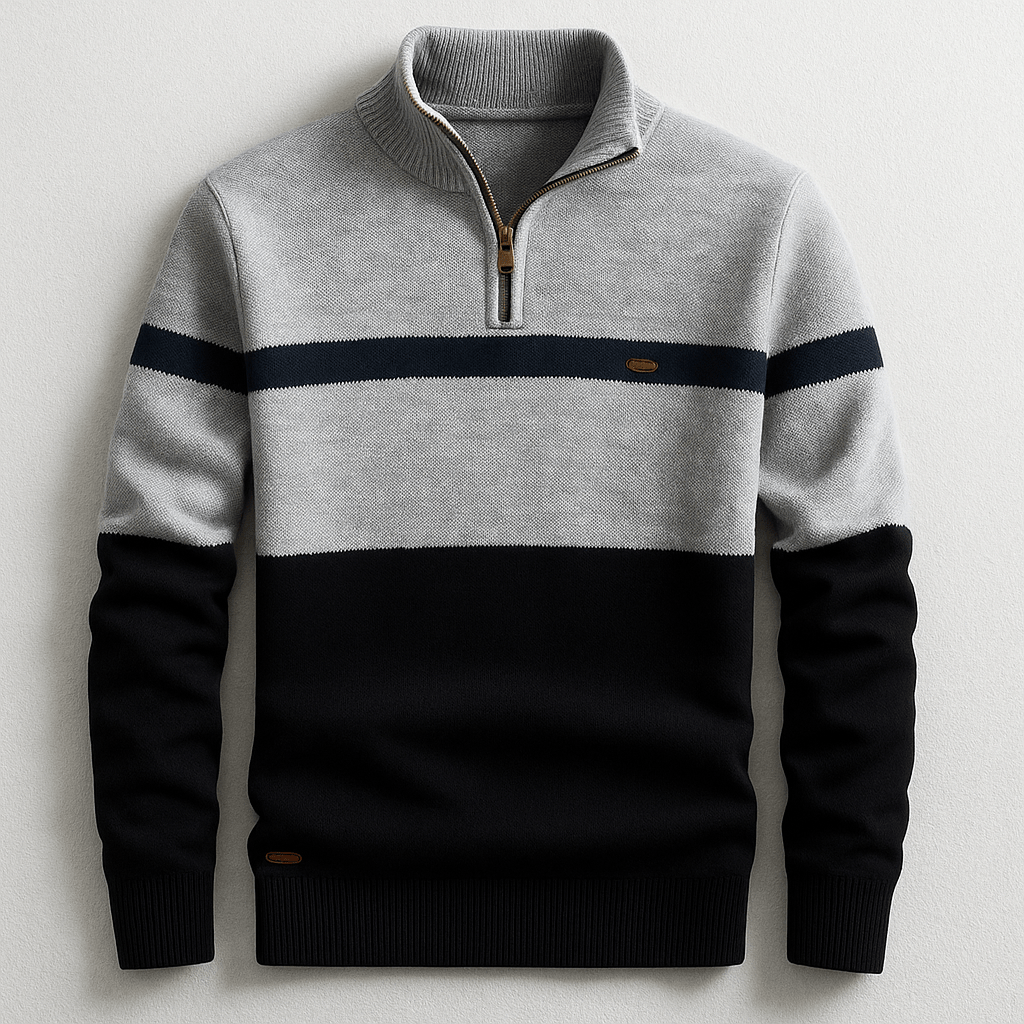 Atlas Two-Tone Zip Pullover