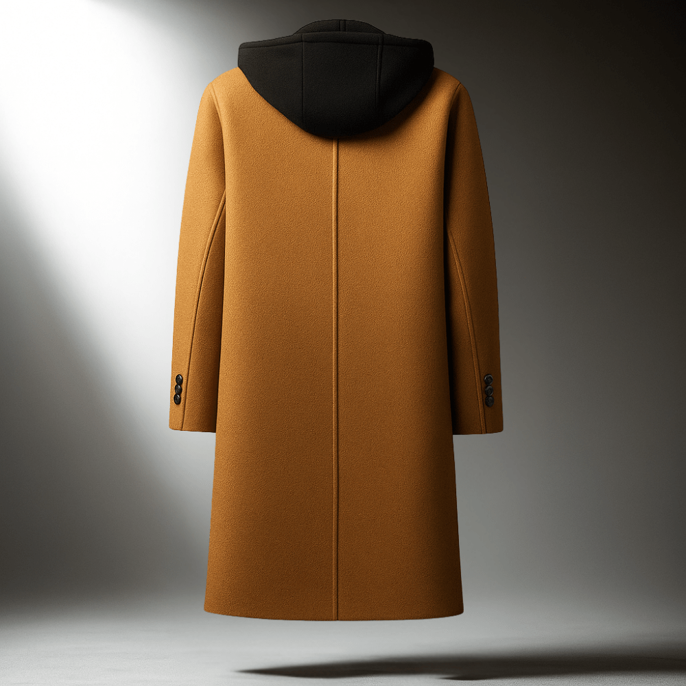 Grayson Hooded Wool Overcoat