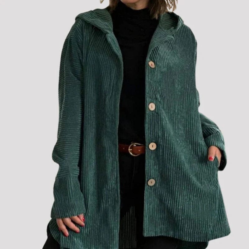 Maris Velvet-Rib Swing Coat