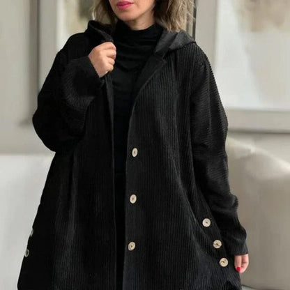 Maris Velvet-Rib Swing Coat