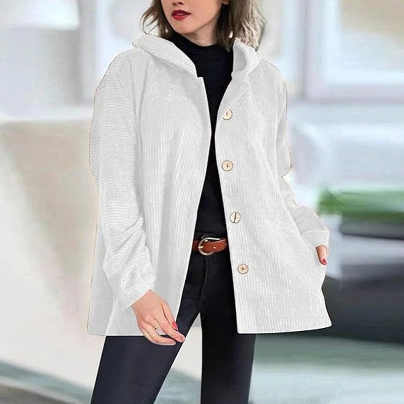 Maris Velvet-Rib Swing Coat