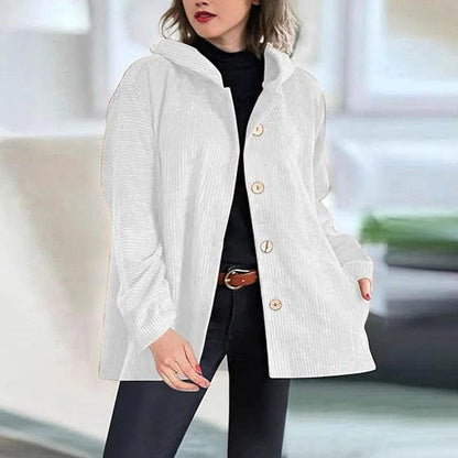 Maris Velvet-Rib Swing Coat