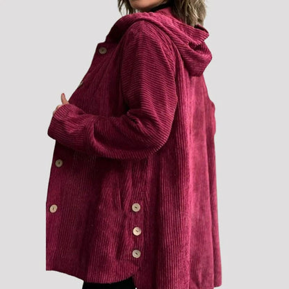 Maris Velvet-Rib Swing Coat