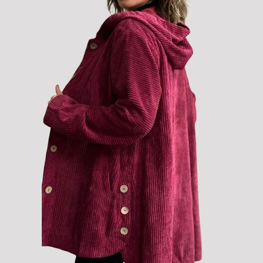 Maris Velvet-Rib Swing Coat