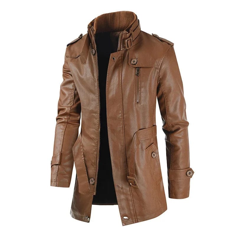 George Distressed Leather Jacket