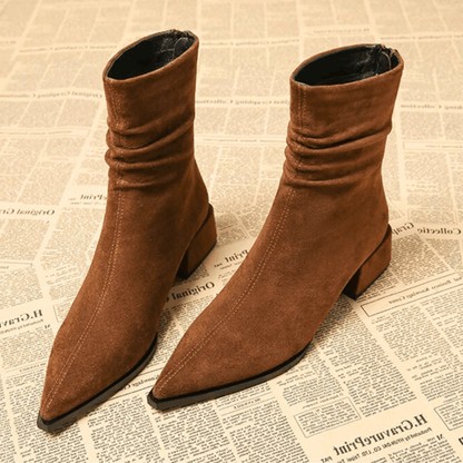 Elara Suede Pointed Boots
