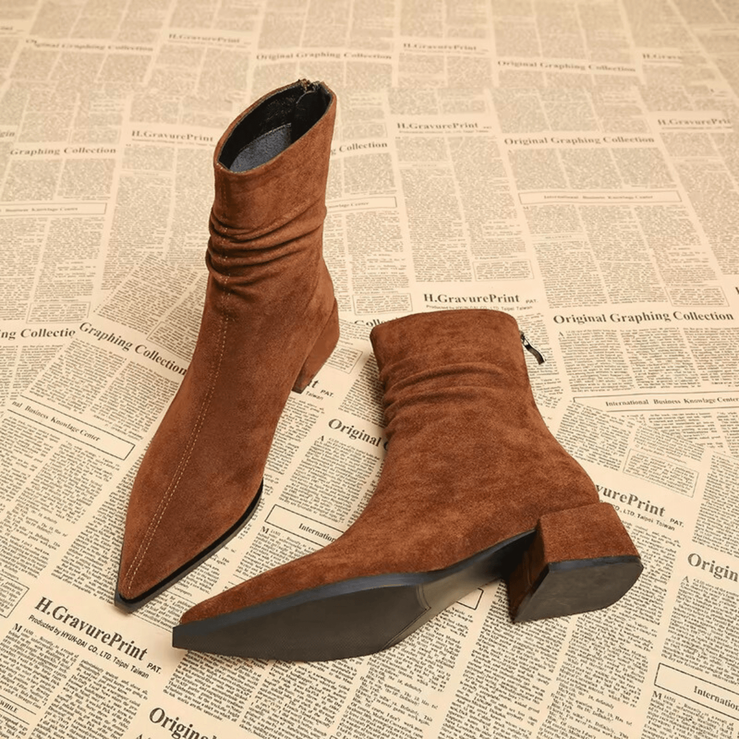 Elara Suede Pointed Boots