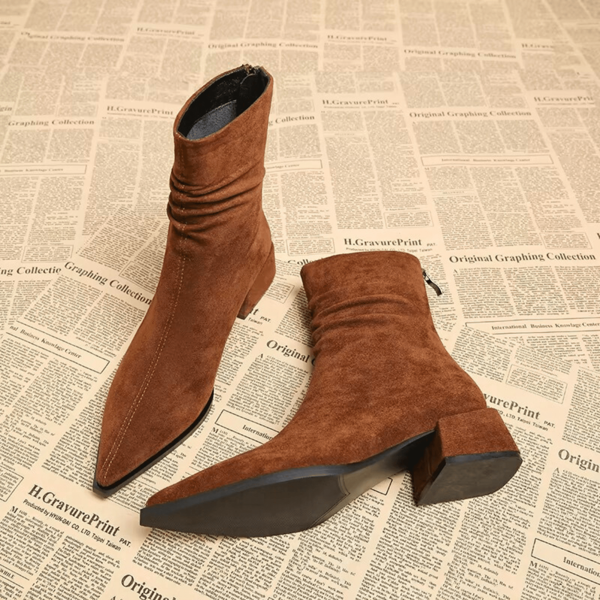 Elara Suede Pointed Boots